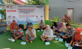 sosialisasi pembuatan ekoenzim oleh pokmas Anugerah Bersama dikelurahan lok bahu